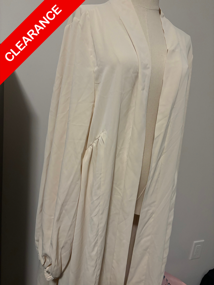 Puff Sleeve Beige Abaya